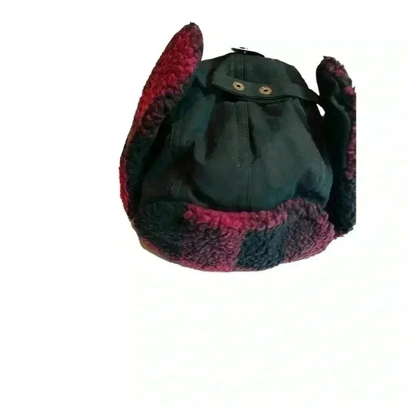 Men's Levi’s Canvas Trapper Hat with Plaid Sherpa Lining Size S/M New With Tags - Picture 4 of 9